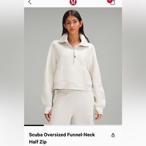 Lululemon Scuba Oversized Funnel-Neck Half Zip